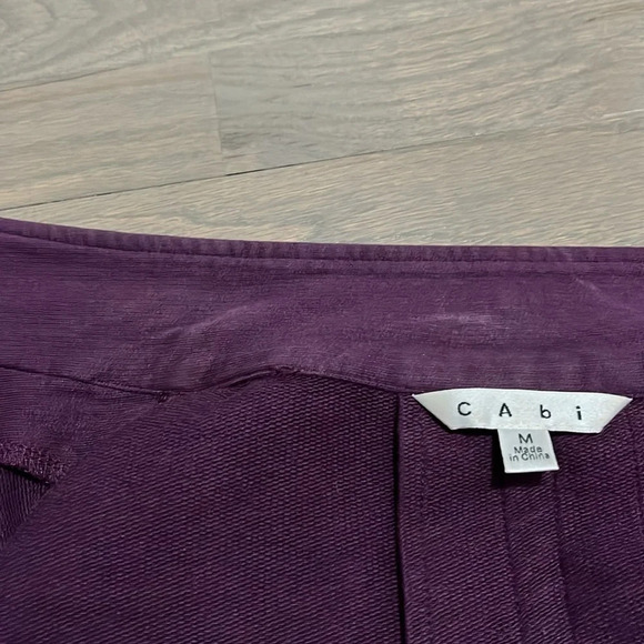 CAbi Purple Swing Cotton Cropped Jacket Style 182 Size M - Picture 8 of 11